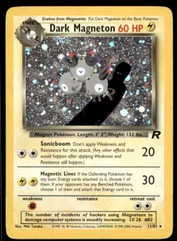 2000 Pokemon Team Rocket Dark Magneton English #11/82 Holo - Image 1