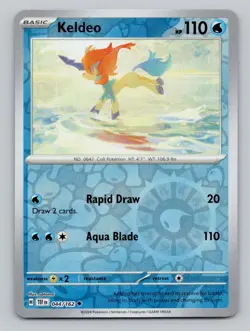 Reverse Holo Keldeo #044/162 Uncommon SV05: Temporal Forces Pokemon - Image 1