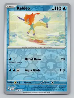 Reverse Holo Keldeo #044/162 Uncommon SV05: Temporal Forces Pokemon - Image 1