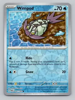 Reverse Holo Wimpod #047/182 Common SV04: Paradox Rift Pokemon - Image 1