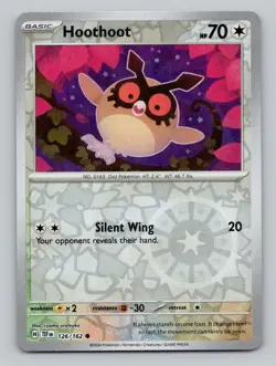 Reverse Holo Hoothoot #126/162 Common SV05: Temporal Forces Pokemon - Image 1