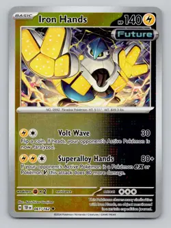 Reverse Holo Iron Hands #061/162 Uncommon SV05: Temporal Forces Pokemon - Image 1