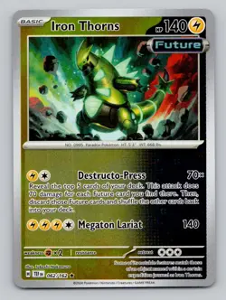 Reverse Holo Iron Thorns #062/162 Rare SV05: Temporal Forces Pokemon - Image 1