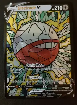 Pokemon Electrode V 101/S-P & Nidorina V 30/S-P Stained Glass Cards - Image 2