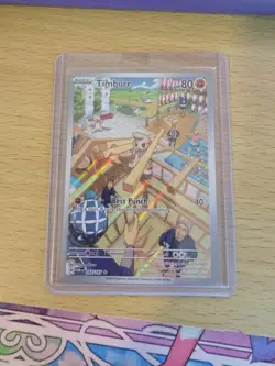 Pokemon Timburr 183/167 Twilight Masquerade Illustration Rare Full Art Holo - Image 1
