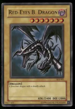 Red-Eyes B. Dragon Starter Deck: Joey SDJ-001 Ultra Rare Yugioh Damaged - Image 1