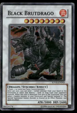 Black Brutdrago Stardust Overdrive SOVR-EN043 Super Rare Yugioh Damaged - Image 1
