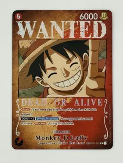 One Piece Monkey.D.Luffy OP03 Wanted Poster ST01-012 English - Image 1