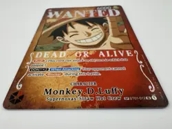 One Piece Monkey.D.Luffy OP03 Wanted Poster ST01-012 English - Image 3