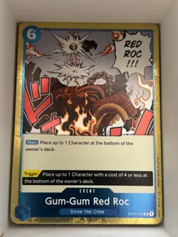 OP04-056 Gum-Gum Red Roc English R One Piece TCG Card Game - Image 1