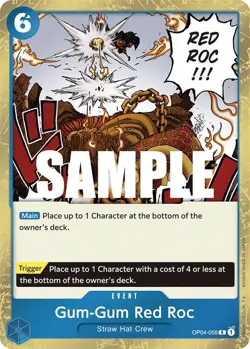 OP04-056 Gum-Gum Red Roc English R One Piece TCG Card Game - Image 2