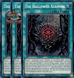 Yugioh! 3x The Hallowed Azamina MP25-EN112 Prismatic Secret Rare 1st Ed NM - Image 1