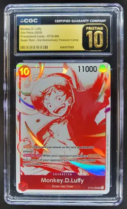2025 ONE PIECE MONKEY D. LUFFY PROMO SUPER RARE ST10-006 CGC 10 PRISTINE A PT - Image 1