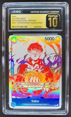 2025 ONE PIECE SABO PROMO RARE OP10-049 CGC 10 PRISTINE A PT - Image 1