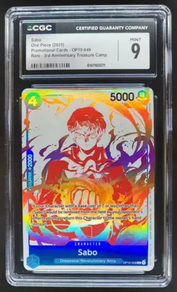 2025 ONE PIECE SABO PROMO RARE OP10-049 CGC 9 A PT - Image 1