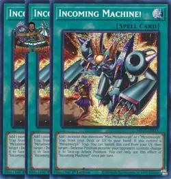 Yugioh! 3x Incoming Machine! MP25-EN111 Prismatic Secret Rare 1st Ed NM - Image 1