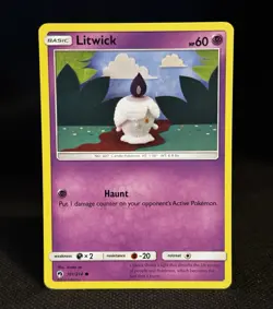 Litwick Asako Ito Pokemon Trading Card Game SM - Lost Thunder 101/214 NM - Image 1