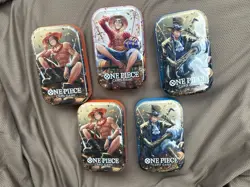 One Piece Card Game Tin Pack Set Vol.2 - Lot Of 5 - Luffy 1, Ace 2, Sabo 2 - Image 1