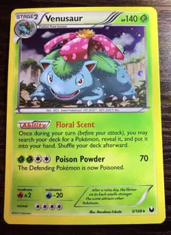 Venusaur 3/108 Dark Explorers Holo Rare Stage 2 HP140 Pokemon TCG Card English - Image 1