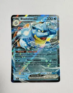 Blastoise EX Double Rare Holo Pokemon Card TCG | Stellar Crown - 030/142 - Image 1