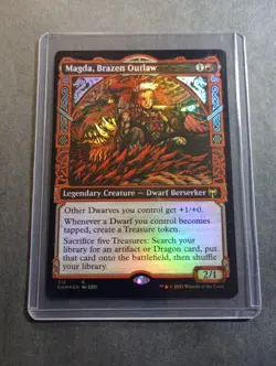 MTG Kaldheim Magda, Brazen Outlaw Rare Card - Unplayed In Top Loader - Image 1