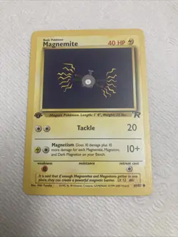 Magnemite 60/82 1st Edition Team Rocket Rare WOTC Vintage TCG Pokemon Card - Image 1