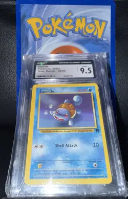 Pokemon Squirtle Team Rocket 1st Edition CGC 9.5 Graded Card 68/82 English 2000 - Image 1