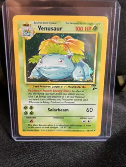 Pokemon Venusaur Base Set 2 Holo Rare 18/130 Unlimited Vintage Card TCG - Image 1