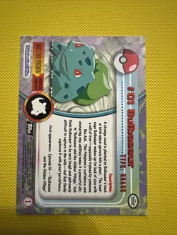 Pokemon Card - Bulbasaur #01 - Topps Series 1 - Image 2