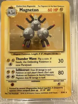Magneton Base Set 9/102 Graded Slab - Unlimited Holo Rare Pokemon Card - CGC 8.5 - Image 3