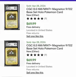 Magneton Base Set 9/102 Graded Slab - Unlimited Holo Rare Pokemon Card - CGC 8.5 - Image 5