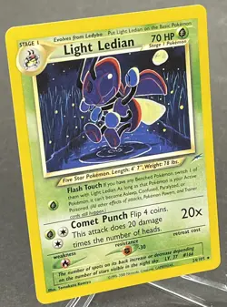 Pokemon TCG: Neo Destiny - Light Ledian 24/105 Rare Pokemon Card NM - Image 1