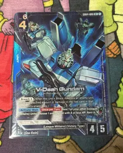 GUNDAM CARD GAME GD04-006 R+ V-DASH GUNDAM - HOLO FOIL - PHANTOM ARIA Alt Art - Image 1