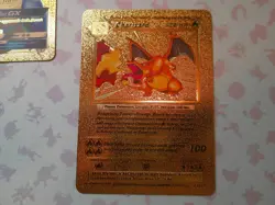 Pokemon Fan Art Gold Foil Card Lot - Charizard and Pikachu - Image 4