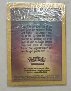 SEALED Ancient Mew Pokemon New Movie Promo Double Holo Foil Rare 1999-2000 Card - Image 2