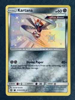 Kartana SV33/SV94 Hidden Fates: Shiny Vault Holo Rare Pokemon Card NM - Image 2