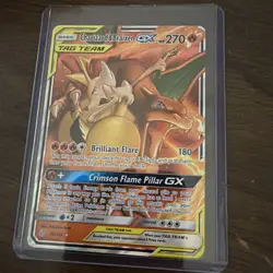 Charizard & Braixen GX 22/236 Cosmic Eclipse Tag Team Ultra Rare Pokemon Card - Image 3