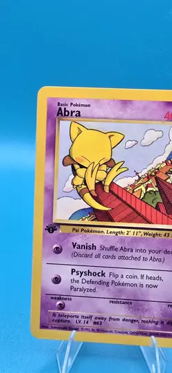 Pokemon TCG Abra Card 49/82 1st Edition MP LP - Image 2