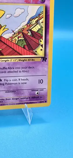 Pokemon TCG Abra Card 49/82 1st Edition MP LP - Image 4
