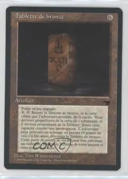 Bronze Tablet French Magic MTG Renaissance 1995 - Image 1