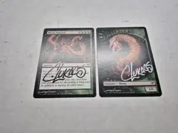 UNPLAYED SIGNED WORM HARVEST + TOKEN Eventide MTG Magic CHUCK LUKACS EDH CUBE NM - Image 2