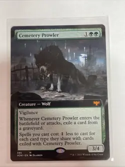 MTG Cemetery Prowler (Extended Art) Crimson Vow VOW #385 Mythic - Image 1