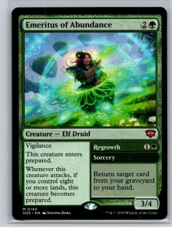 MTG - Secrets of Strixhaven #145 Emeritus of Abundance - Mythic - Image 1