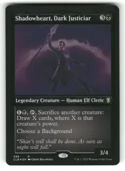Shadowheart, Dark Justiciar Foil Etched NM Battle for Baldur's Gate 499 MTG - Image 1