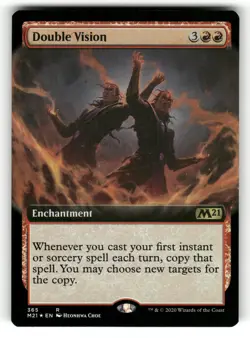 Double Vision (Extended Art) NM Foil Core Set 2021 365 MTG Rare - Image 1