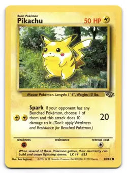 Pikachu NM Unlimited Jungle 60/64 MTG Regular Common - Image 1
