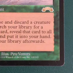 Wizards of the Coast Survival of the Fittest MTG Exodus Green Rare 1998 Venters - Image 5