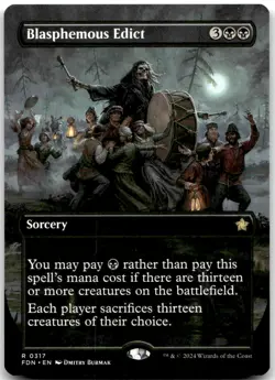 MTG Blasphemous Edict Foundations FDN #317 rare NM - Image 1