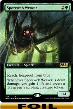 Sporeweb Weaver ** FOIL EXTENDED ART #378 ** Core Set 2021 - NM MTG - Image 1