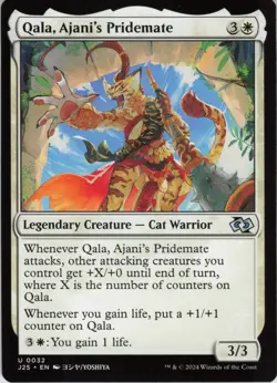 Qala, Ajani's Pridemate (Anime) U Foundations Jumpstart 32 NM Normal MTG - Image 1